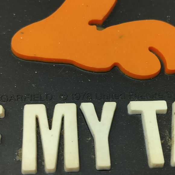 NOS Vintage New 1978 Garfield The Cat Get off my tail mud flaps NWOT - Picture 3 of 6